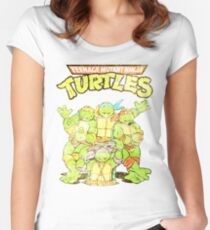 Retro Ninja Turtles Women's Fitted Scoop T-Shirt