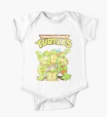 Retro Ninja Turtles Short Sleeve Baby One-Piece