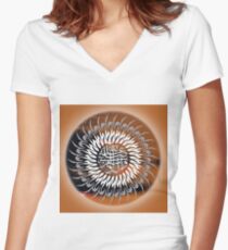 Durud Pak Darood Pak Calligraphy Painting Women's Fitted V-Neck T-Shirt