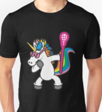 Dabbing Unicorn T-Shirt Funny Lacrosse Dab Shirt Unisex T-Shirt