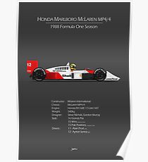 McLaren MP4/4 - Stats Poster