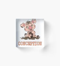 Conception Piggy Acrylic Block