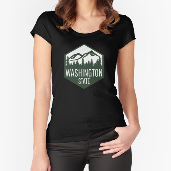 Washington State Badge Fitted Scoop T-Shirt