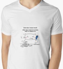 Some days I amaze myself.... & then... / Cat doodle Men's V-Neck T-Shirt