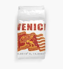 Venice Italy St. Mark's Square Flag Duvet Cover