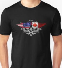 Canadian American Flag USA Canada Unisex T-Shirt