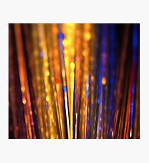 Orange Blue Embers Photographic Print