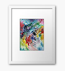 Rainbow landscape - Original abstract watercolour by Francesca Whetnall Framed Print