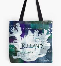 Iceland Map Tote Bag