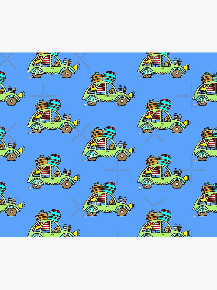 cute green 2CV car vehicle cute travel design 01 by mellowdays