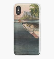 Vintage River Fishing Illustration (1874) iPhone Case