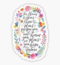 Hope and A Future | Jeremiah 29:11 Sticker