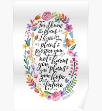 Hope and A Future | Jeremiah 29:11 Poster