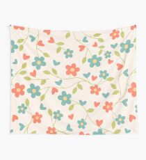 CONTRAST TANKS FLOWERS Wall Tapestry