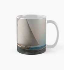 Vintage Schooner Sailboat Illustration (1887) Mug