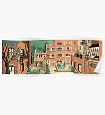 Reise-Poster - Hitchcocks Heckfenster - Greenwitch Village New York Poster