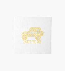 Floral Jeep (yellow) Art Board