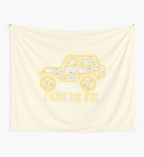 Floral Jeep (yellow) Tapestry