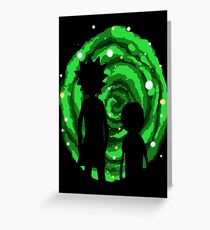 Teleport Rick - Travel Rick - Travel Morty - Teleport Morty Greeting Card
