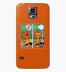 Orange Vogel singen Hülle & Klebefolie für Samsung Galaxy