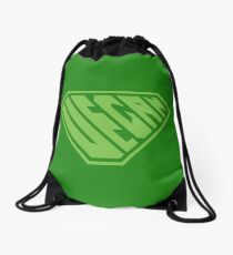 Vegan SuperEmpowered (Green) Drawstring Bag