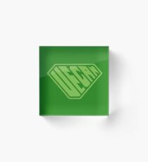 Vegan SuperEmpowered (Green) Acrylic Block