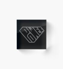 SuperEmpowered (Black on Black) Acrylic Block