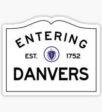 Entering Danvers - Commonwealth of Massachusetts Road Sign Sticker