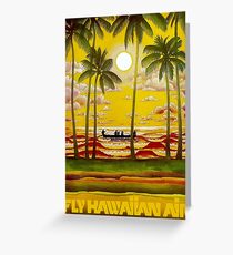 HAWAIIAN AIR; Travel and Tourism Print Greeting Card