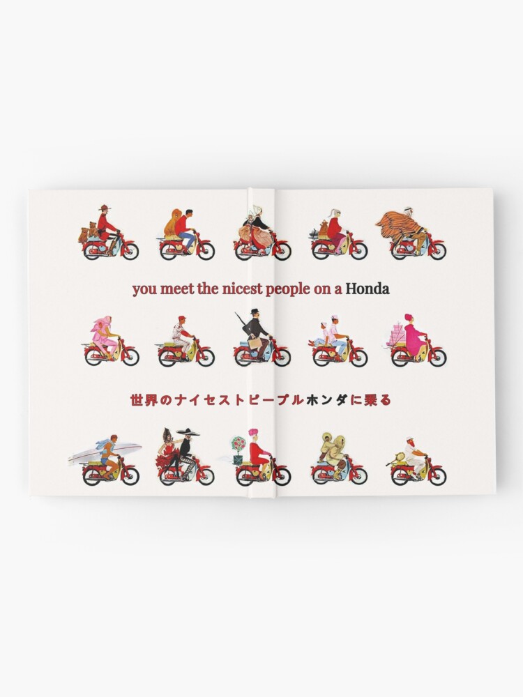 Honda Super Cub You Meet The Nicest People On A Honda Hardcover Journal - communism will prevail roblox meme mug by thesmartchicken