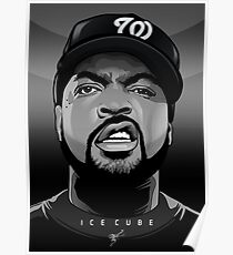 ICE CUBE VECTOR PORTRAIT - by Vik Kainth Poster