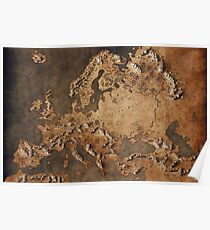 Map of Europe - Fantasy Theme Poster