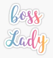 Boss Lady rainbow colors Sticker
