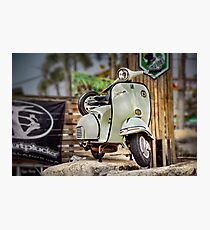 Vespa on the Rocks Photographic Print
