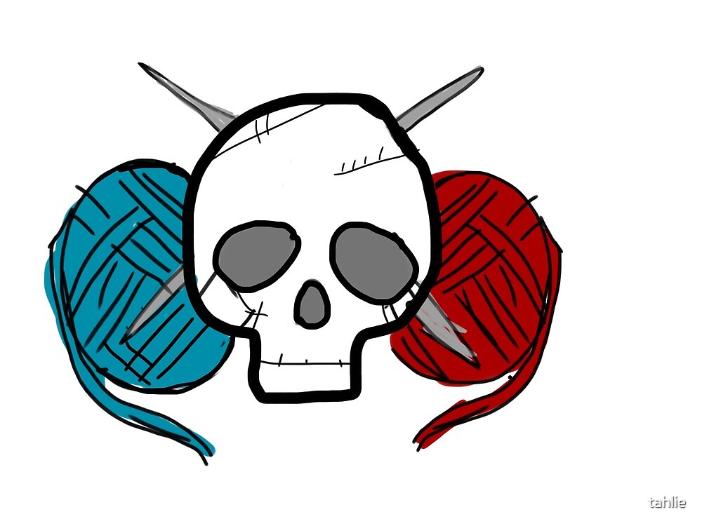“Knit Fast Die Warm " by tahlie | Redbubble