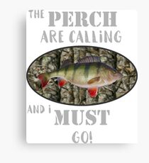 Funny Sport Jumbo Perch Fishing Canvas Print