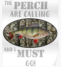 Funny Sport Jumbo Perch Fishing Poster