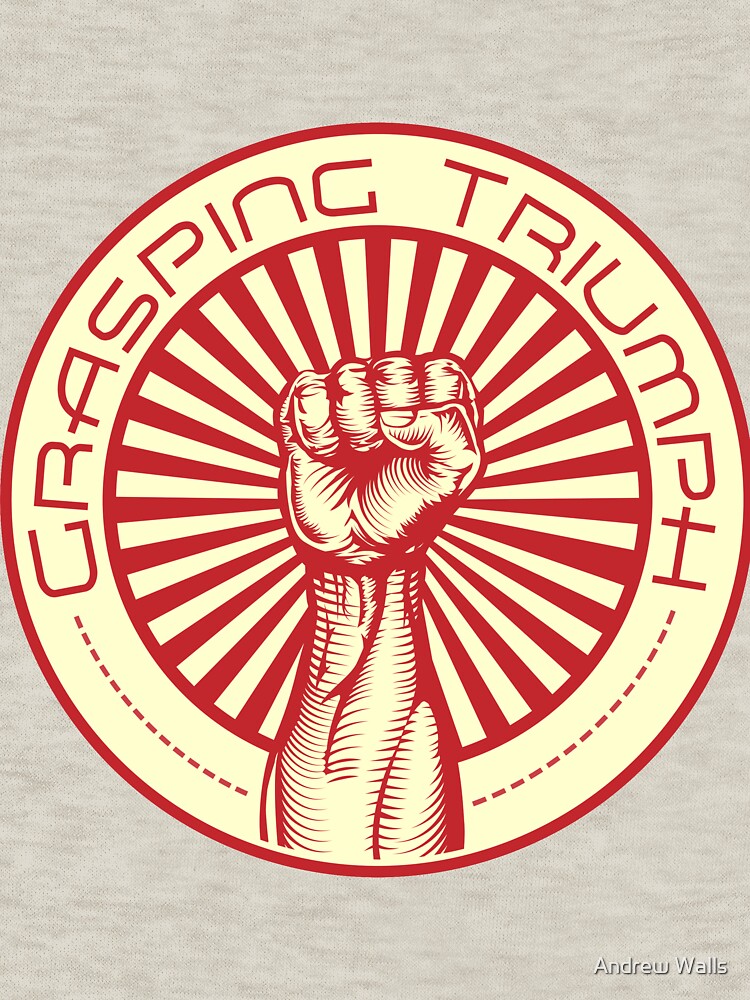 Grasping Triumph Russian Propaganda Raised Fist Art by andrewjwalls