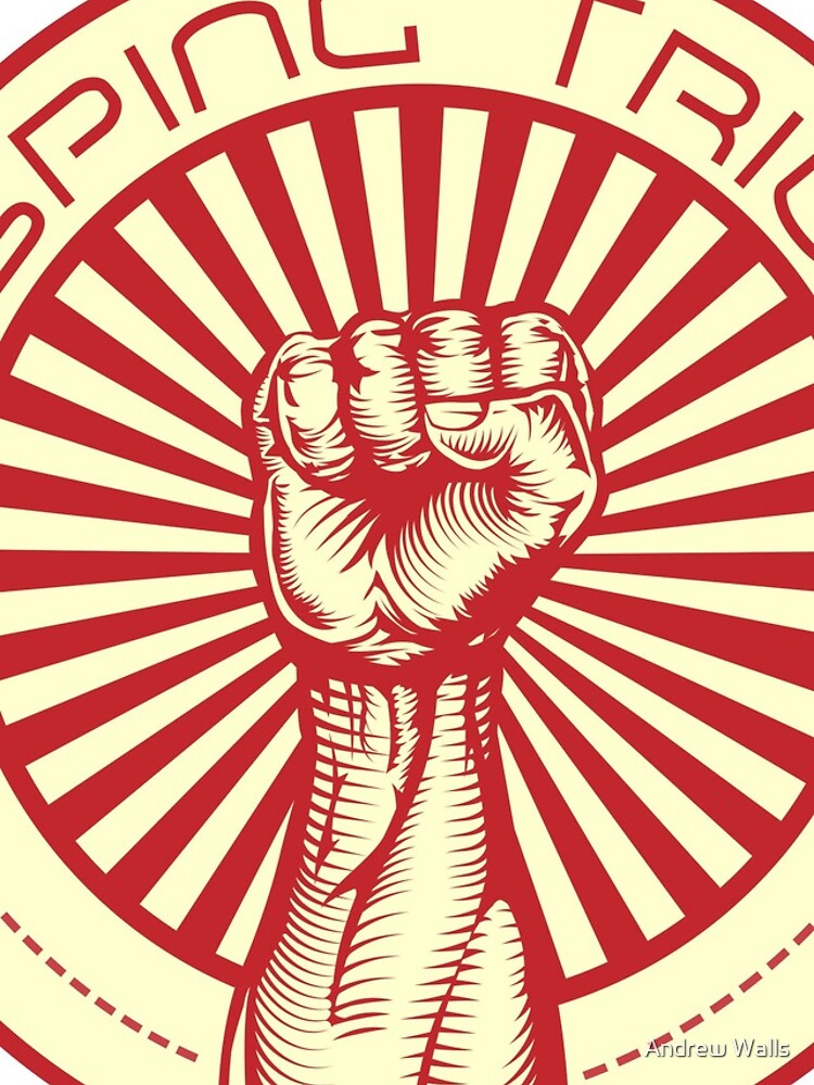 Grasping Triumph Russian Propaganda Raised Fist Art by andrewjwalls