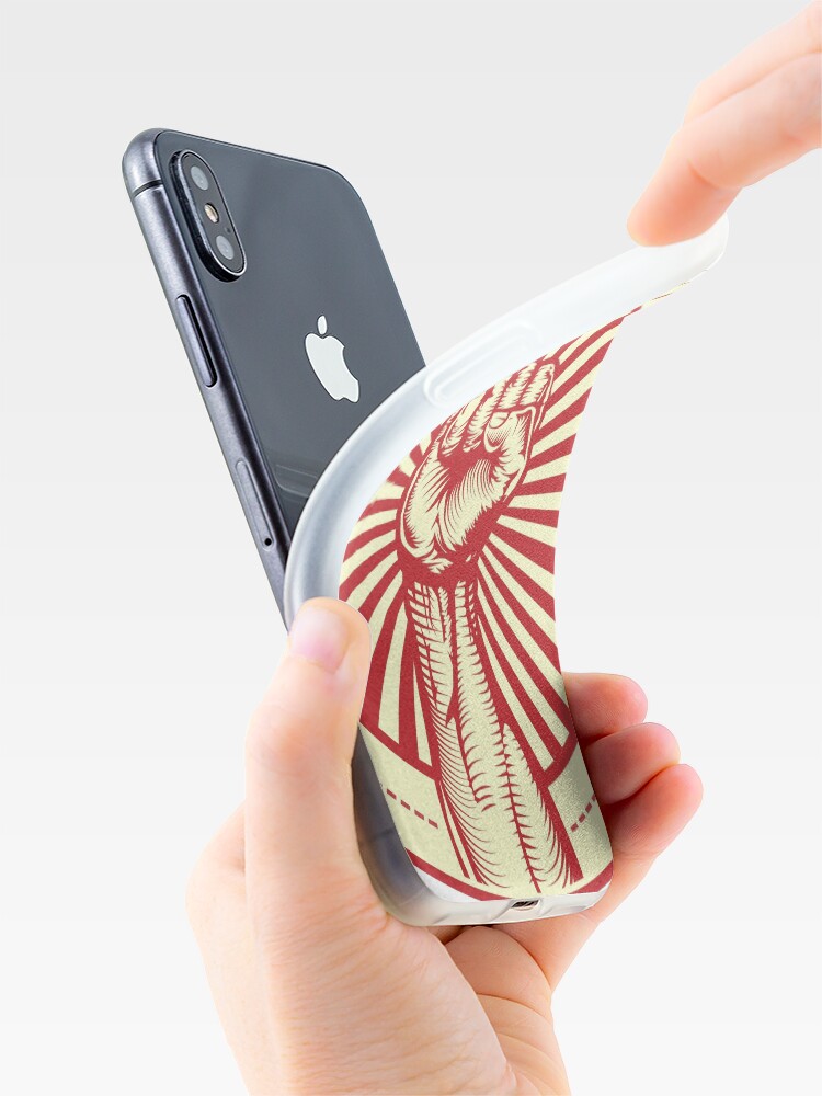 Alternate view of Grasping Triumph Russian Propaganda Raised Fist Art iPhone Case & Cover