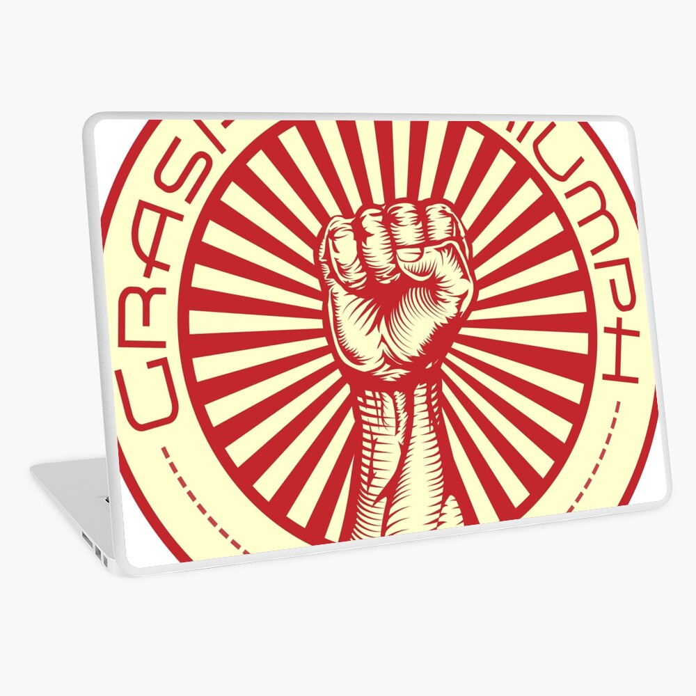 Grasping Triumph Russian Propaganda Raised Fist Art Laptop Skin
