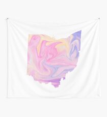 Ohio Watercolor Map Wall Tapestry