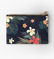 Dark tropical flowers Studio Pouch