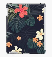 Dunkle tropische Blumen iPad-Hülle & Klebefolie