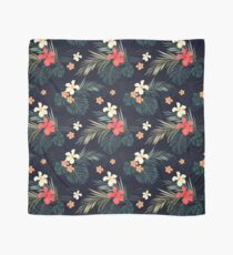 Dunkle tropische Blumen Tuch