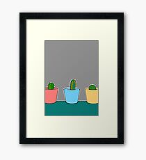 Three Little Cactus Framed Print