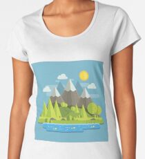 Mountain Landscape Women's Premium T-Shirt