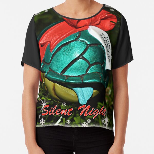 Christmas Turtle Chiffon Top