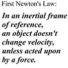 First Newton's Law: In an inertial frame of reference, an object doesn't change velocity, unless acted upon by a force. #Physics by znamenski