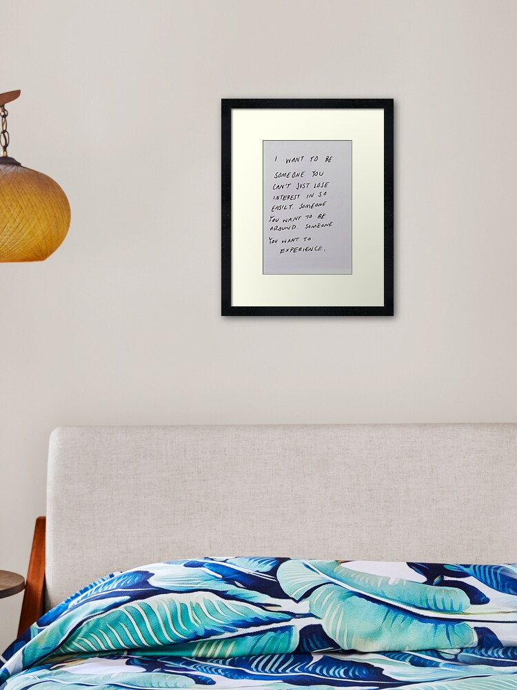 Tumblr Quote Framed Art Print